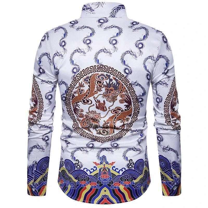 Chemise dragon oriental - bleublancbeauf.com