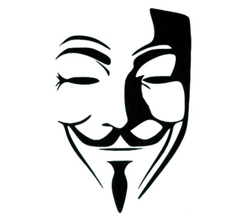 Tatouage éphémère anonymous - bleublancbeauf.com