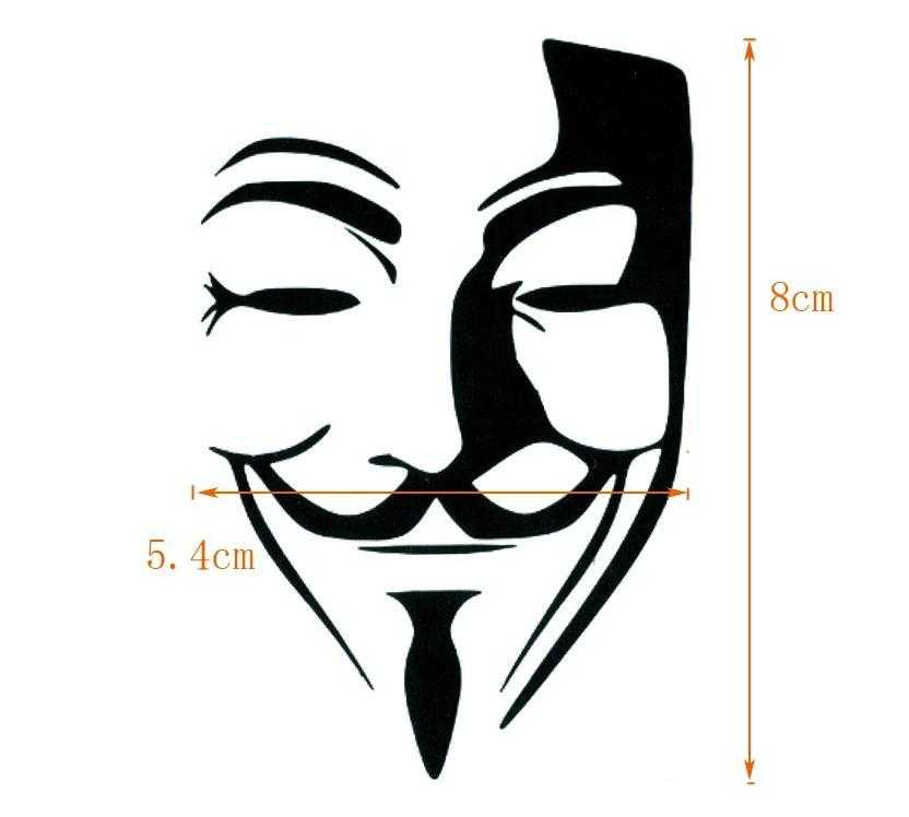 Tatouage éphémère anonymous - bleublancbeauf.com