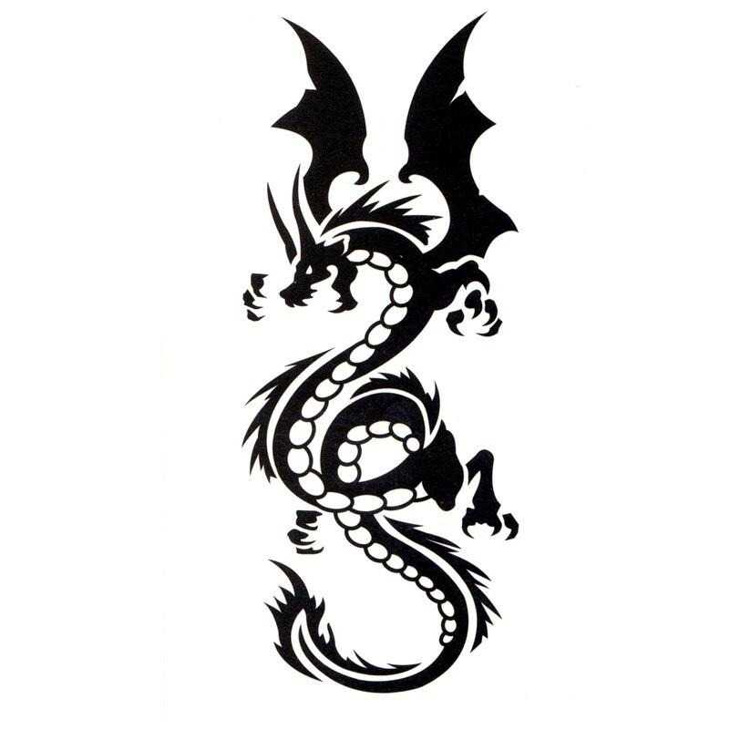 Tatouage éphémère dragon harajuku - bleublancbeauf.com