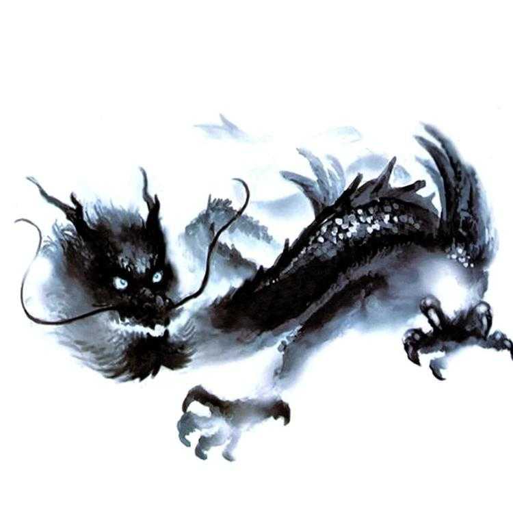 Tatouage éphémère dragon oriental - bleublancbeauf.com