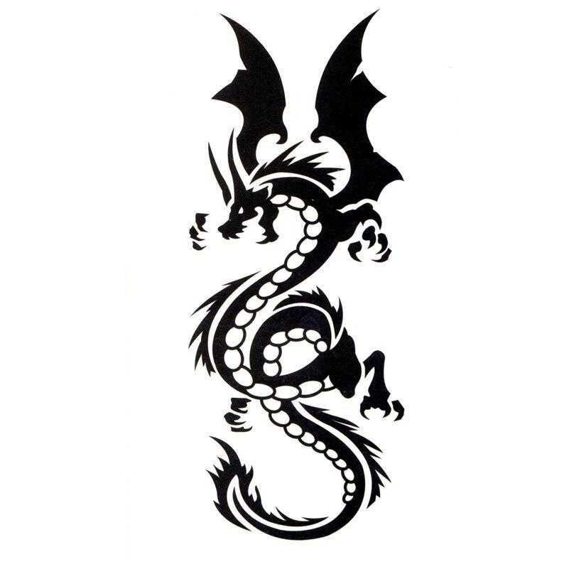Tatouage éphémère dragon volant - bleublancbeauf.com