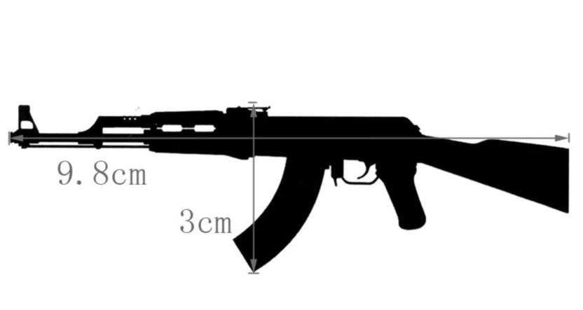 Tatouage éphémère kalashnikov - bleublancbeauf.com