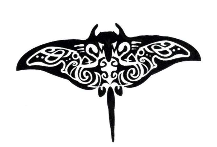 Tatouage éphémère raie manta - bleublancbeauf.com