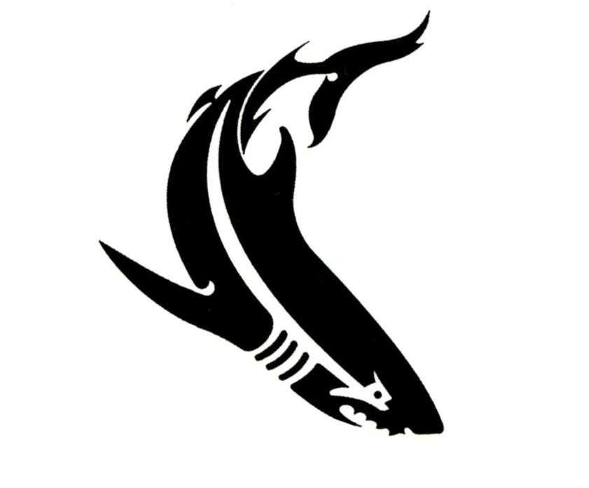 Tatouage éphémère requin - bleublancbeauf.com