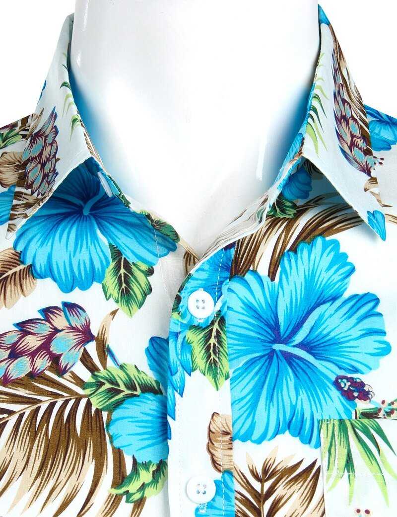 Chemise fleurie - bleublancbeauf.com
