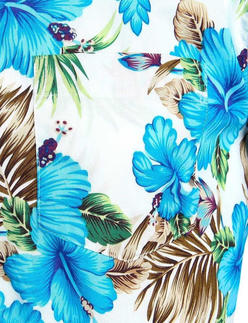 Chemise fleurie - bleublancbeauf.com