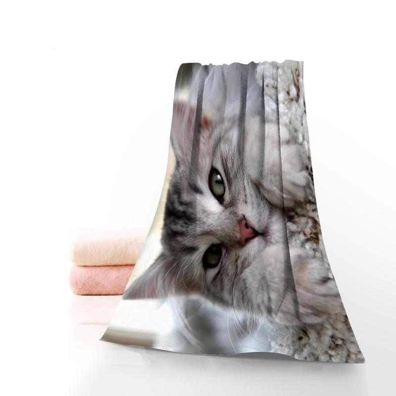 Serviette de plage chat - bleublancbeauf.com