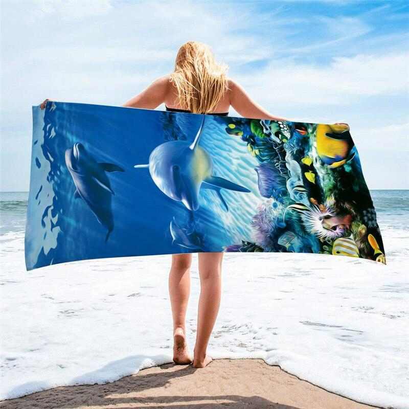 Serviette de plage océan - bleublancbeauf.com