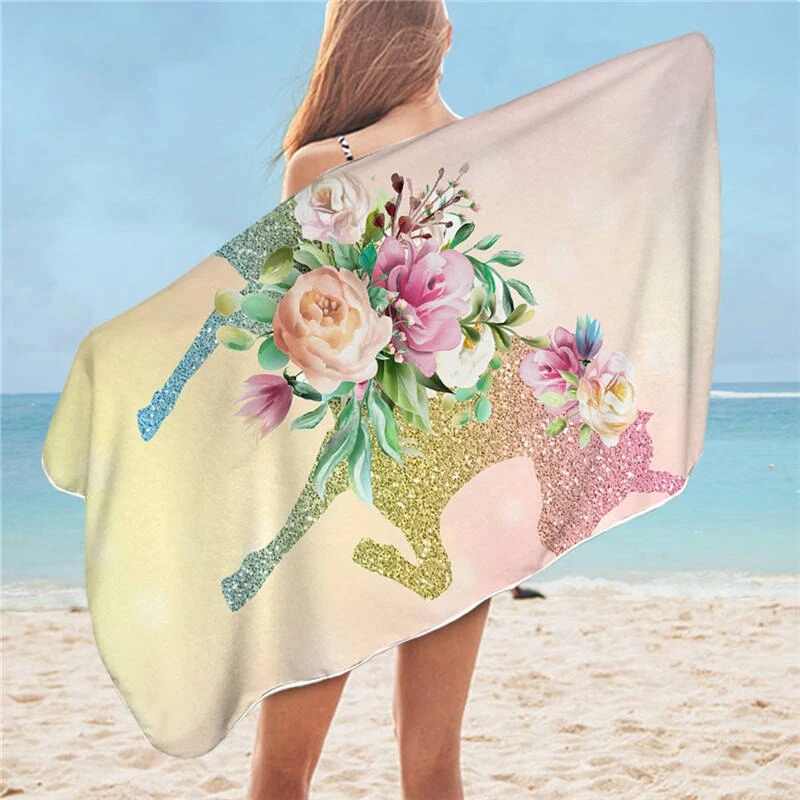 Serviette de plage licorne - bleublancbeauf.com