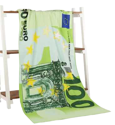 Serviette de plage monnaie - bleublancbeauf.com