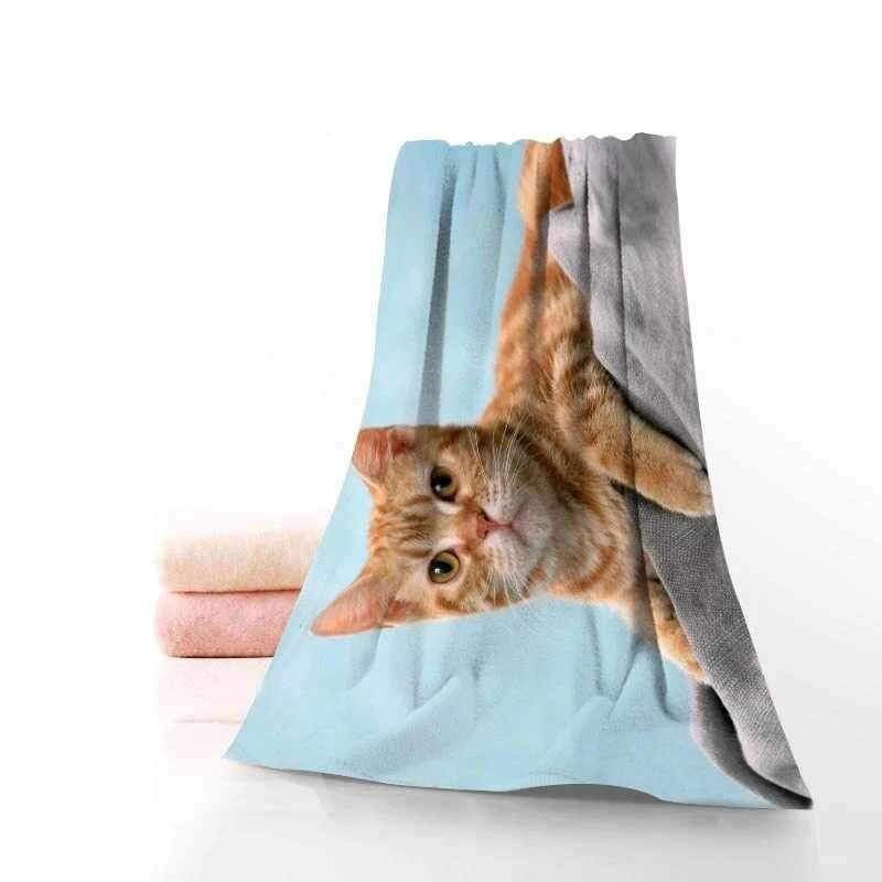 Serviette de plage chat - bleublancbeauf.com