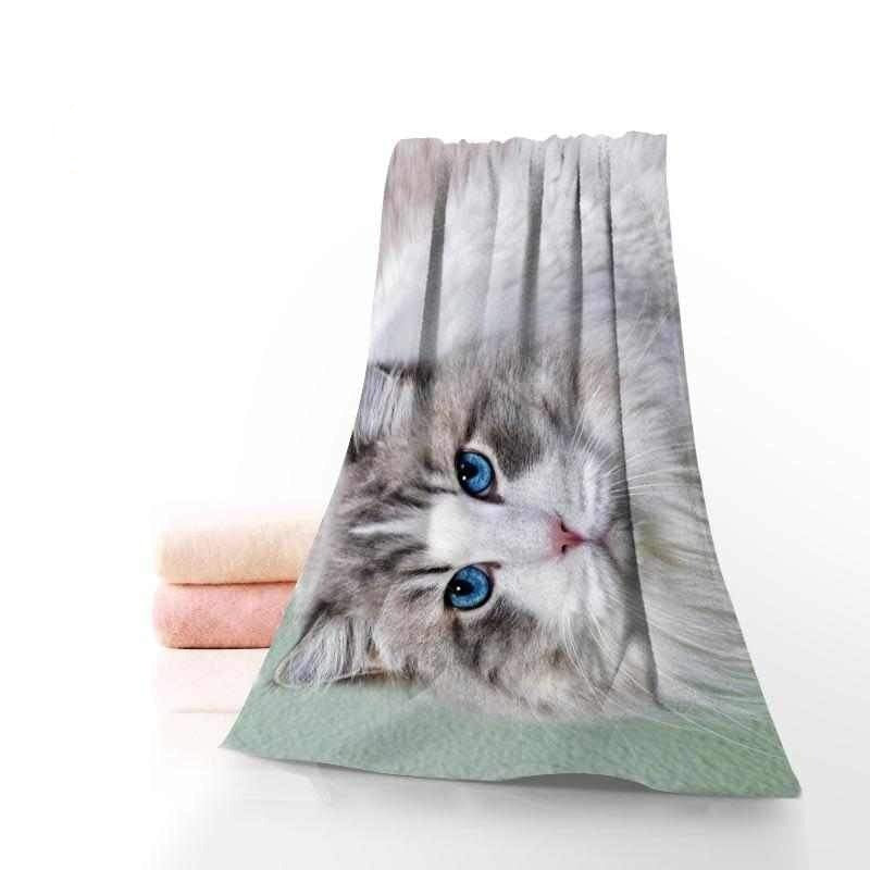 Serviette de plage chat - bleublancbeauf.com