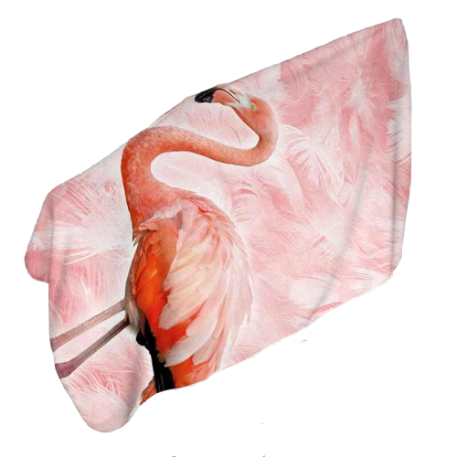 Serviette de plage flamant rose - bleublancbeauf.com