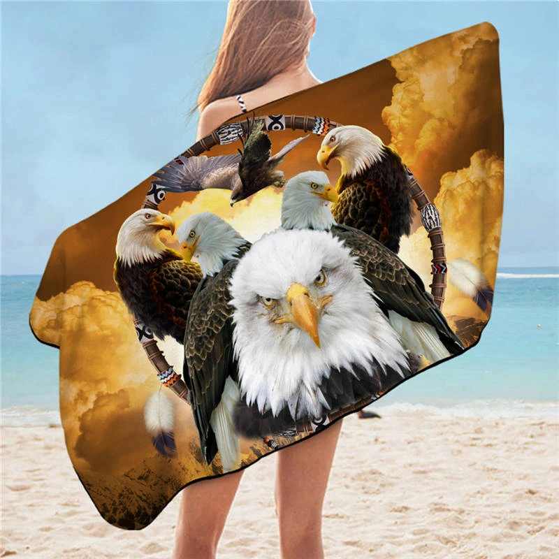 Serviette de plage aigle royal - bleublancbeauf.com