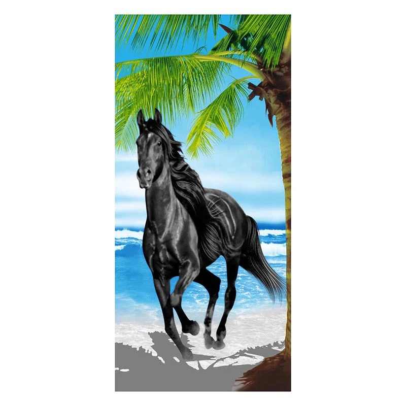 Serviette de plage cheval - bleublancbeauf.com