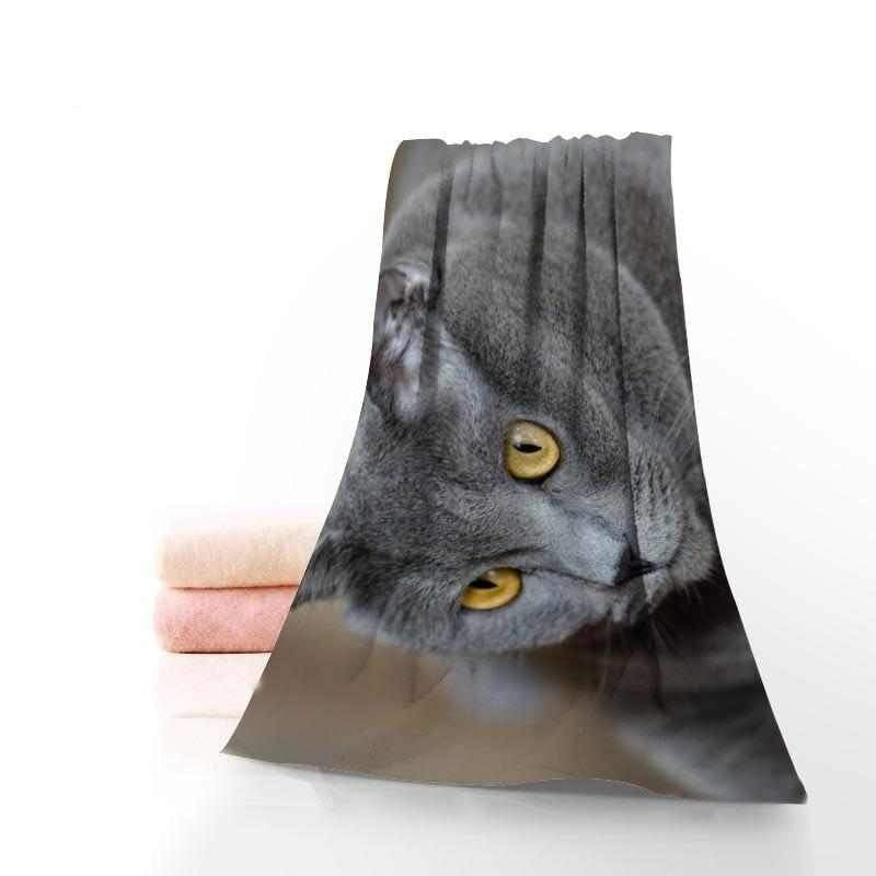 Serviette de plage chat - bleublancbeauf.com