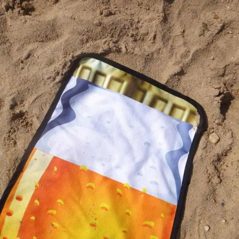 Serviette de plage bière - bleublancbeauf.com