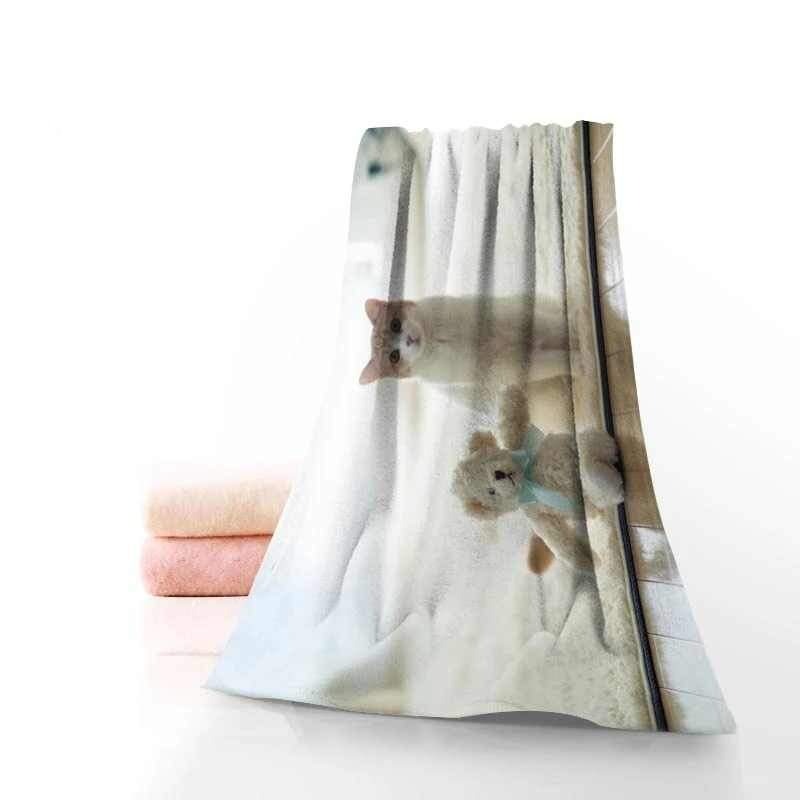 Serviette de plage chat - bleublancbeauf.com