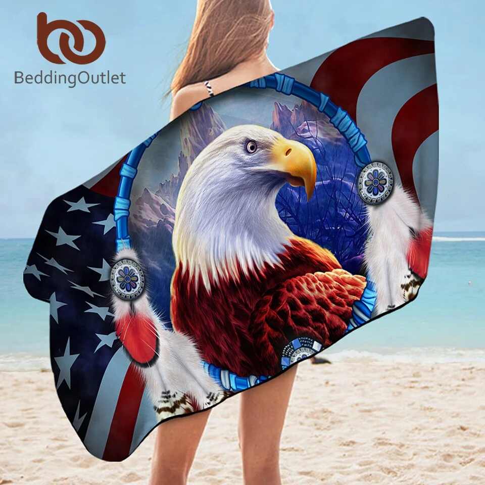 Serviette de plage aigle royal - bleublancbeauf.com