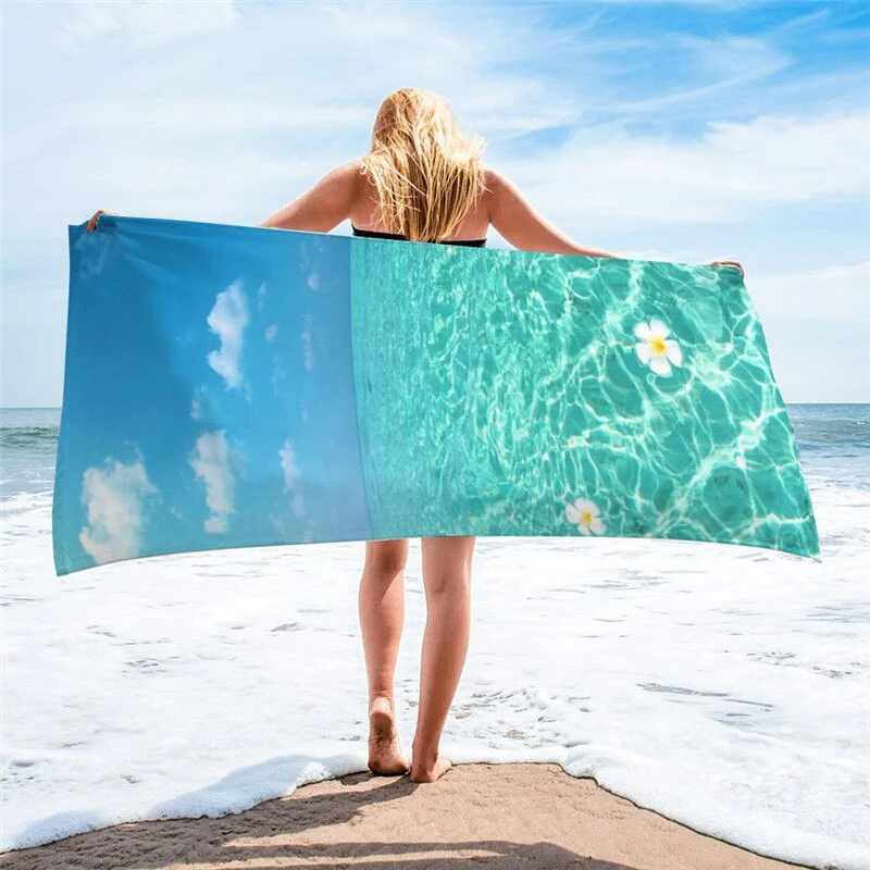 Serviette de plage océan - bleublancbeauf.com