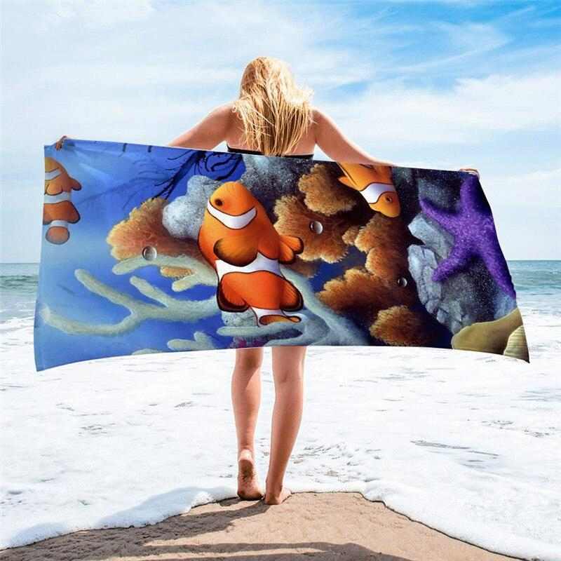 Serviette de plage océan - bleublancbeauf.com