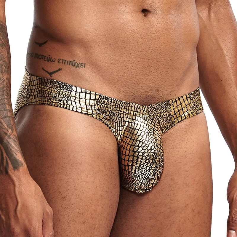 Slip fausse peau de serpent - bleublancbeauf.com