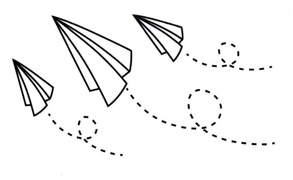 Tatouage éphémère avion en papier - bleublancbeauf.com