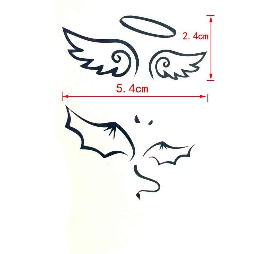 Tatouage temporaire Ange ou Démon - bleublancbeauf.com