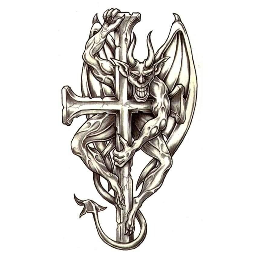 Tatouage éphémère diable - bleublancbeauf.com