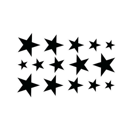 Tatouage éphémère étoile noir - bleublancbeauf.com