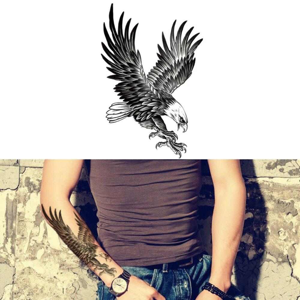 Tatouage éphémère faucon - bleublancbeauf.com