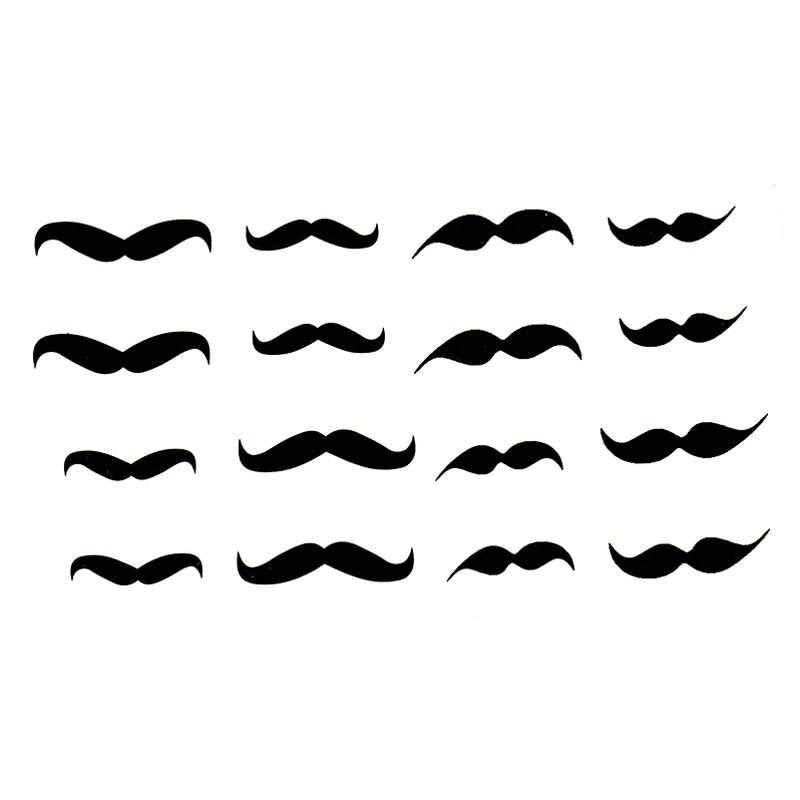 Tatouage éphémère moustache - bleublancbeauf.com